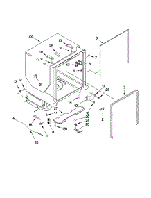 Tub And Frame Parts parts for Kenmore Dishwasher 665.13243K901 (66513243K901, 665 13243K901) from AppliancePartsPros.com
