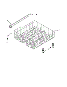 Upper Rack And Track Parts parts for Kenmore Dishwasher 665.13252K112 (66513252K112, 665 13252K112) from AppliancePartsPros.com