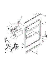 Inner Door Parts parts for Kenmore Dishwasher 665.13252K115 (66513252K115, 665 13252K115) from AppliancePartsPros.com