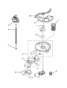 Pump And Motor Parts parts for Kenmore Dishwasher 665.13252K115 (66513252K115, 665 13252K115) from AppliancePartsPros.com