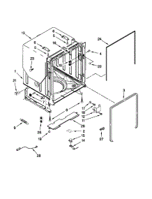 Tub And Frame Parts parts for Kenmore Dishwasher 665.13255K110 (66513255K110, 665 13255K110) from AppliancePartsPros.com