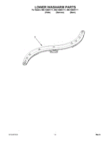 Lower Washarm Parts parts for Kenmore Dishwasher 665.13255K111 (66513255K111, 665 13255K111) from AppliancePartsPros.com