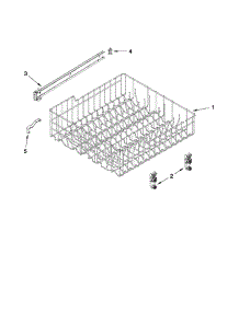 Upper Rack And Track Parts parts for Kenmore Dishwasher 665.13255K111 (66513255K111, 665 13255K111) from AppliancePartsPros.com
