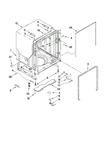 Tub And Frame Parts parts for Kenmore Dishwasher 665.13255K112 (66513255K112, 665 13255K112) from AppliancePartsPros.com