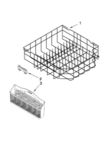 Lower Rack Parts parts for Kenmore Dishwasher 665.13255K114 (66513255K114, 665 13255K114) from AppliancePartsPros.com