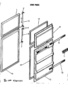Door Parts parts for Kenmore Refrigerator 253.7694283 (2537694283, 253 7694283) from AppliancePartsPros.com