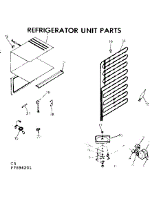 Unit Parts parts for Kenmore Refrigerator 253.7694291 (2537694291, 253 7694291) from AppliancePartsPros.com