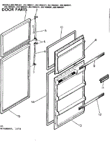 Door Parts parts for Kenmore Refrigerator 253.7694291 (2537694291, 253 7694291) from AppliancePartsPros.com