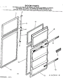 Door Parts parts for Kenmore Refrigerator 253.7694520 (2537694520, 253 7694520) from AppliancePartsPros.com