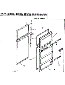 Door Parts parts for Kenmore Refrigerator 253.7694591 (2537694591, 253 7694591) from AppliancePartsPros.com