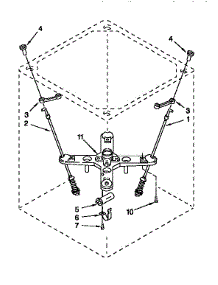 Suspension parts for Kenmore Washer 110.94518201 (11094518201, 110 94518201) from AppliancePartsPros.com