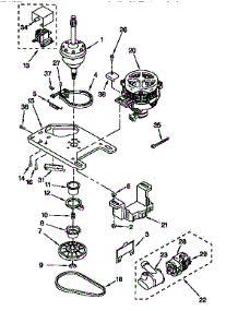 Motor And Pump parts for Kenmore Washer 110.94518400 (11094518400, 110 94518400) from AppliancePartsPros.com