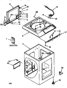 Top And Cabinet parts for Kenmore Washer 110.94518401 (11094518401, 110 94518401) from AppliancePartsPros.com