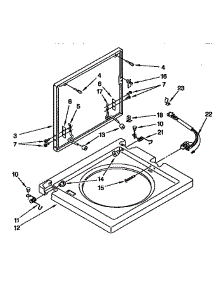 Washer Top Aand Lid parts for Kenmore Washer 110.94519100 (11094519100, 110 94519100) from AppliancePartsPros.com