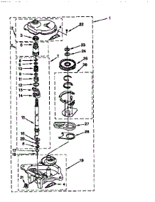Gearcase parts for Kenmore Washer 110.94570100 (11094570100, 110 94570100) from AppliancePartsPros.com