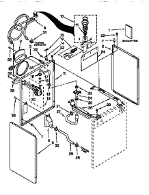 Rear And Side Panel parts for Kenmore Washer 110.94570800 (11094570800, 110 94570800) from AppliancePartsPros.com