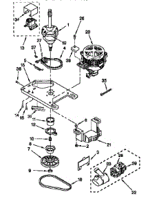Motor And Pump parts for Kenmore Washer 110.94572201 (11094572201, 110 94572201) from AppliancePartsPros.com