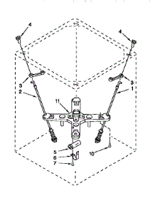 Suspension parts for Kenmore Washer 110.94572400 (11094572400, 110 94572400) from AppliancePartsPros.com