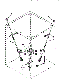 Suspension parts for Kenmore Washer 110.94572401 (11094572401, 110 94572401) from AppliancePartsPros.com