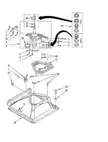 Machine Base Parts parts for Kenmore Washer Dryer Combo 110.94762300 (11094762300, 110 94762300) from AppliancePartsPros.com