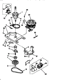 Gearcase, Motor And Pump parts for Kenmore Washer 110.94818200 (11094818200, 110 94818200) from AppliancePartsPros.com