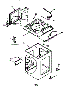 Top And Cabinet parts for Kenmore Washer 110.94818400 (11094818400, 110 94818400) from AppliancePartsPros.com