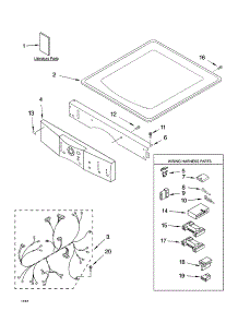 Top And Console Parts parts for Kenmore Dryer 110.94821300 (11094821300, 110 94821300) from AppliancePartsPros.com