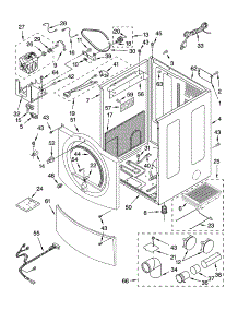 Cabinet Parts parts for Kenmore Dryer 110.94821301 (11094821301, 110 94821301) from AppliancePartsPros.com