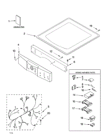 Top And Console Parts parts for Kenmore Dryer 110.94821301 (11094821301, 110 94821301) from AppliancePartsPros.com