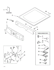 Top And Console Parts parts for Kenmore Dryer 110.94831300 (11094831300, 110 94831300) from AppliancePartsPros.com