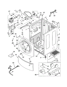 Cabinet parts for Kenmore Dryer 110.94834200 (11094834200, 110 94834200) from AppliancePartsPros.com
