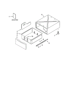 Pedestal parts for Kenmore Dryer 110.94836200 (11094836200, 110 94836200) from AppliancePartsPros.com