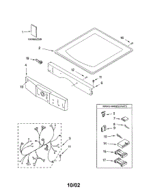 Top And Console parts for Kenmore Dryer 110.94836200 (11094836200, 110 94836200) from AppliancePartsPros.com