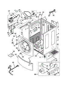Cabinet parts for Kenmore Dryer 110.94836201 (11094836201, 110 94836201) from AppliancePartsPros.com