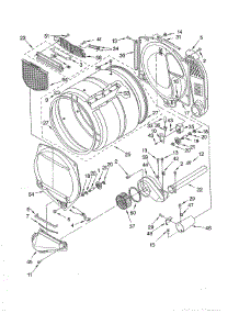 Bulkhead parts for Kenmore Dryer 110.94836202 (11094836202, 110 94836202) from AppliancePartsPros.com