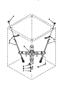 Suspension parts for Kenmore Washer 110.94872400 (11094872400, 110 94872400) from AppliancePartsPros.com