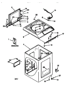 Top And Cabinet parts for Kenmore Washer 110.94872400 (11094872400, 110 94872400) from AppliancePartsPros.com