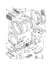 Dryer Bulkhead parts for Kenmore Washer Dryer Combo 110.94962300 (11094962300, 110 94962300) from AppliancePartsPros.com
