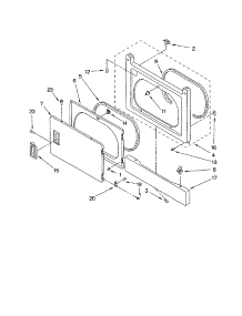 Dryer Front Panel And Door parts for Kenmore Washer Dryer Combo 110.94962300 (11094962300, 110 94962300) from AppliancePartsPros.com