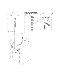 Washer Water System parts for Kenmore Washer Dryer Combo 110.94966300 (11094966300, 110 94966300) from AppliancePartsPros.com