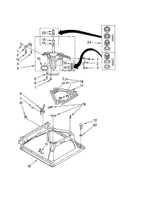 Machine Base parts for Kenmore Washer Dryer Combo 110.94966300 (11094966300, 110 94966300) from AppliancePartsPros.com