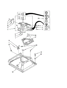 Machine Base parts for Kenmore Washer Dryer Combo 110.94976300 (11094976300, 110 94976300) from AppliancePartsPros.com