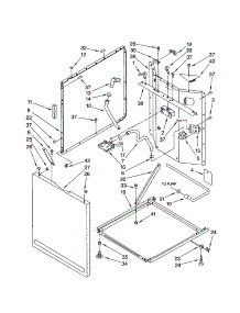 Washer Cabinet parts for Kenmore Washer Dryer Combo 110.94976300 (11094976300, 110 94976300) from AppliancePartsPros.com