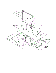 Washer Top And Lid parts for Kenmore Washer Dryer Combo 110.94976300 (11094976300, 110 94976300) from AppliancePartsPros.com