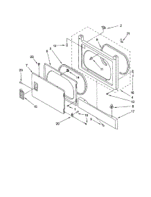 Dryer Front Panel And Door parts for Kenmore Washer Dryer Combo 110.94976300 (11094976300, 110 94976300) from AppliancePartsPros.com