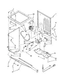 Dryer Cabinet And Motor parts for Kenmore Washer Dryer Combo 110.94976300 (11094976300, 110 94976300) from AppliancePartsPros.com