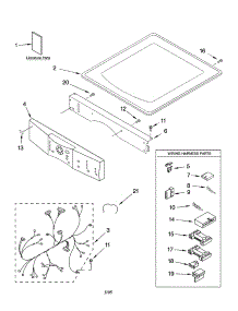 Top And Console Parts parts for Kenmore Dryer 110.95087400 (11095087400, 110 95087400) from AppliancePartsPros.com