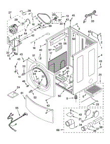 Cabinet Parts parts for Kenmore Dryer 110.95087402 (11095087402, 110 95087402) from AppliancePartsPros.com