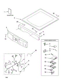 Top And Console Parts parts for Kenmore Dryer 110.95089402 (11095089402, 110 95089402) from AppliancePartsPros.com