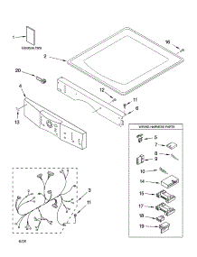 Top And Console Parts parts for Kenmore Dryer 110.95091401 (11095091401, 110 95091401) from AppliancePartsPros.com
